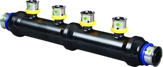 Viega 49258 (V5636) PureFlow Press Zero Lead Polymer Manifold 8 Outlet 1 in x 1 in x 1/2 in