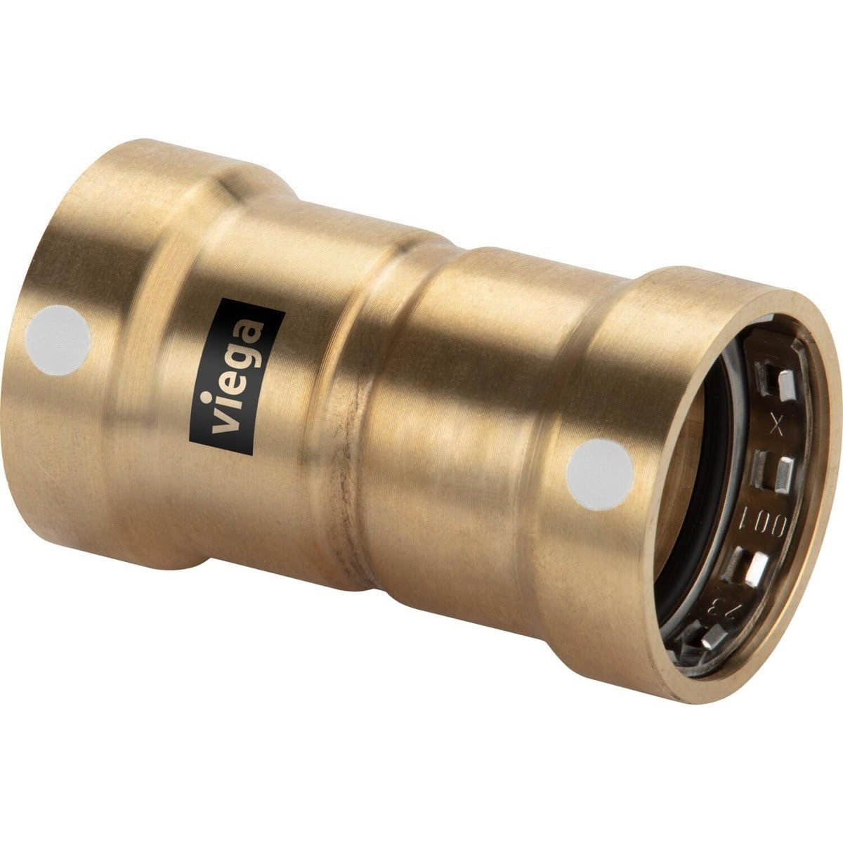 Viega 76550 (5915ZL) MegaPress FKM 3/4 in x 3/4 in Zero Lead Silicium Bronze Transition Coupling (1 Each)