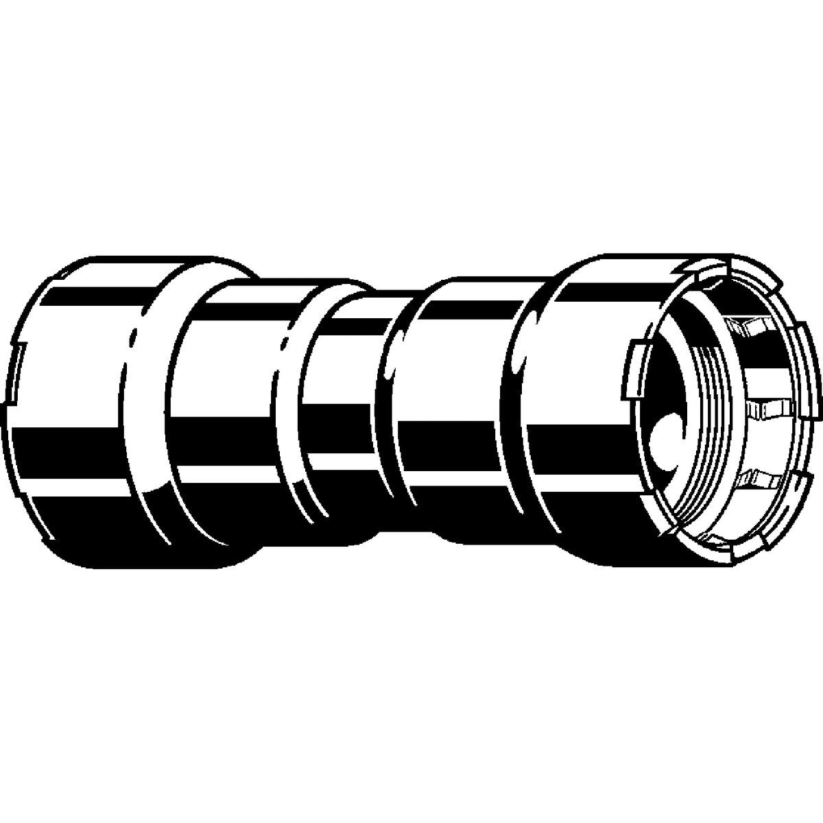 Viega 76550 (5915ZL) MegaPress FKM 3/4 in x 3/4 in Zero Lead Silicium Bronze Transition Coupling (1 Each) - 2