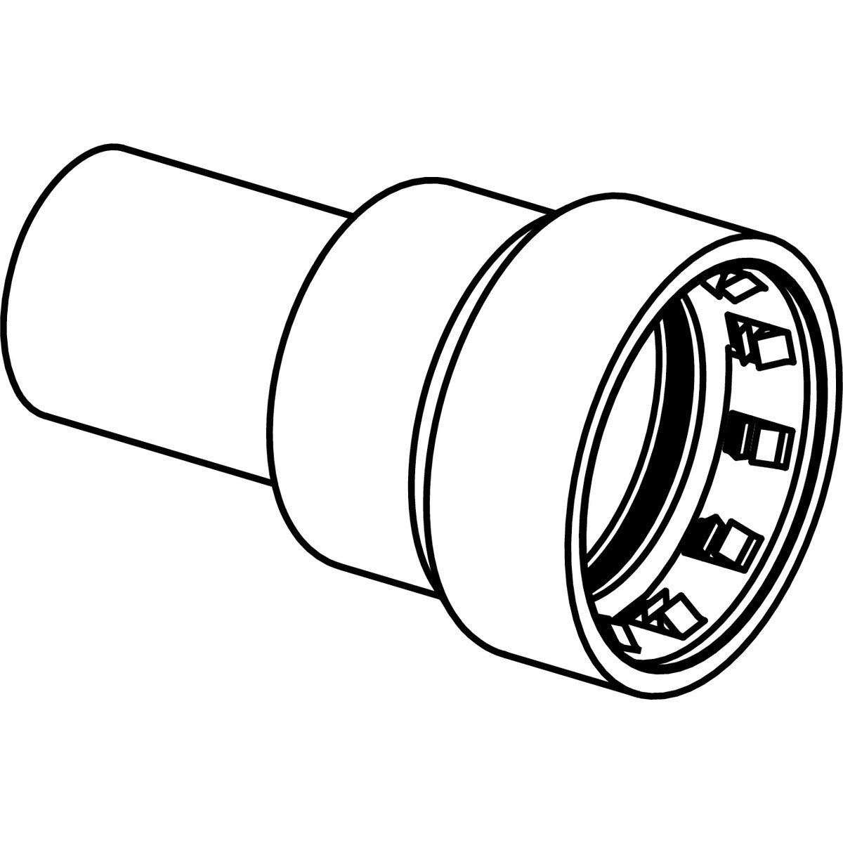 Viega 76595 (4813.4ZL) MegaPress 1-1/2 in. Transition Coupling for IPS to CTS (1 Pack) - 2