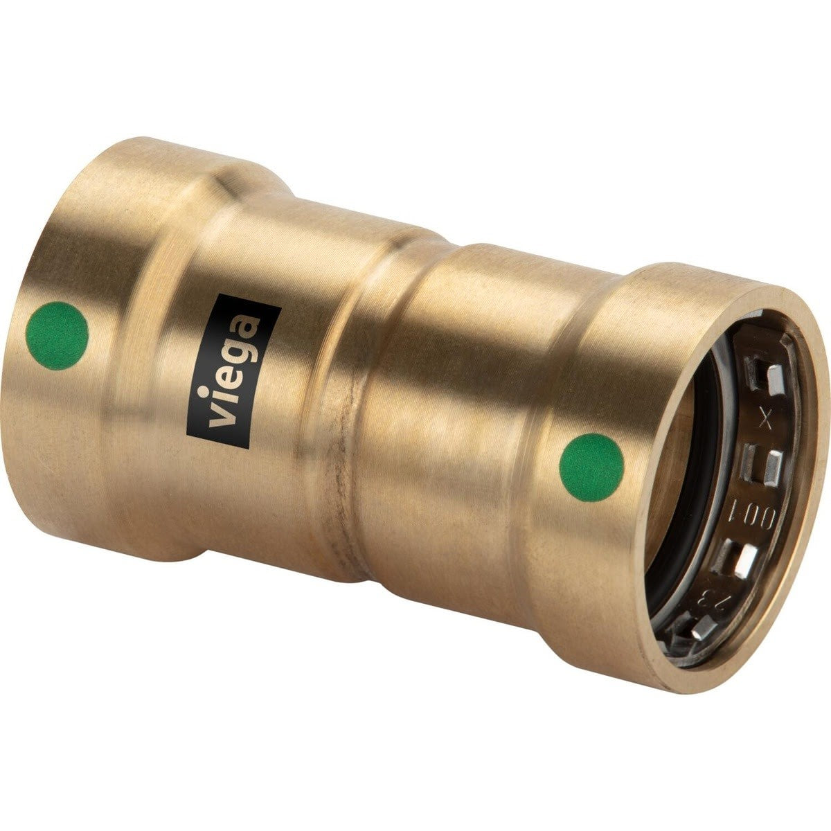 Viega 76605 (4815ZL) MegaPress 1/2 in x 1/2 in Press Transition Coupling Bronze (1 Pack)