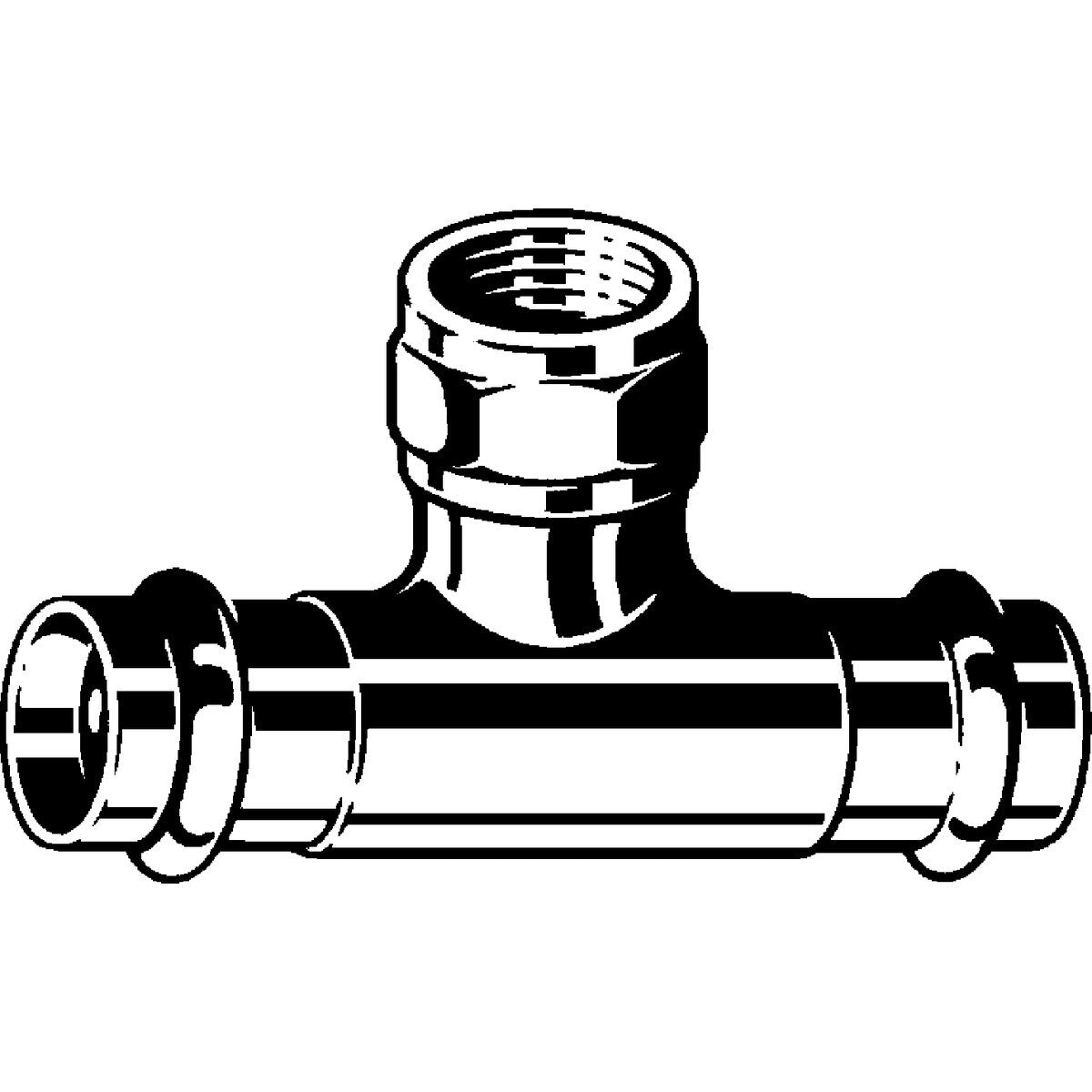 Viega 79585 (2917.2ZL) 3/4 in. x 3/4 in. Press x Press x 1/4 in. FPT Bronze ProPress Tee (1 Each) - 2