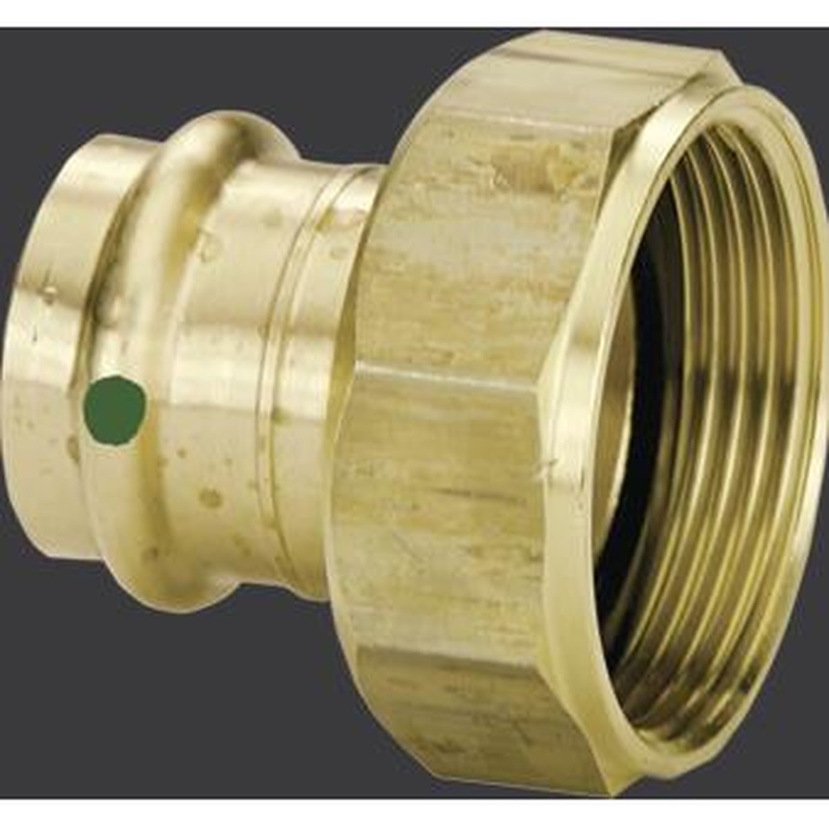 Viega 79800 (2957ZL) ProPress 1/2 in Press x 1 in Female BSP Union Tailpiece, Bronze (1 Pack) - 2
