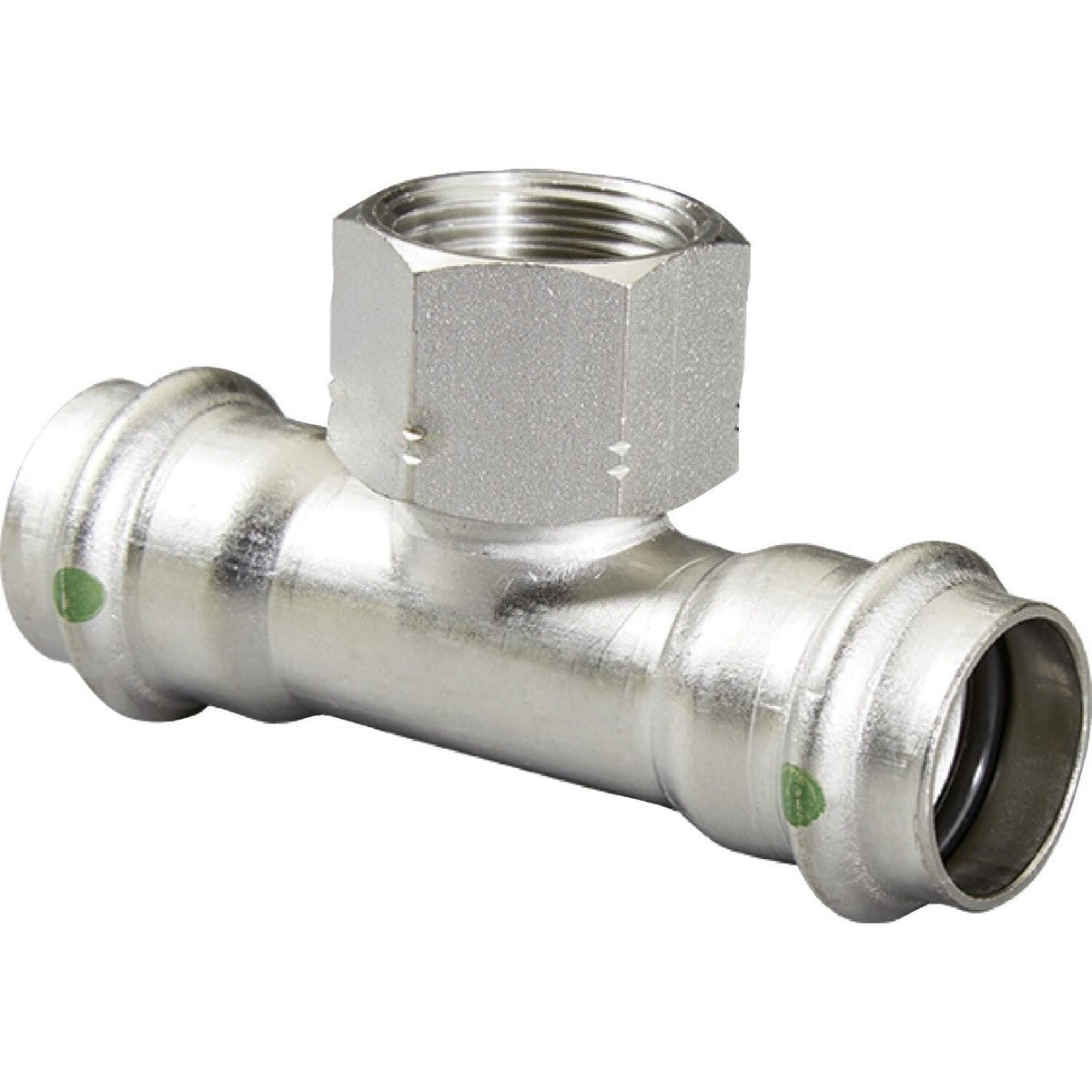 Viega 80820 (4017.2) ProPress 316 Stainless Steel Reducing Tee 3/4 in. x 3/4 in. Press x 1/2 in. FPT (1 Each)