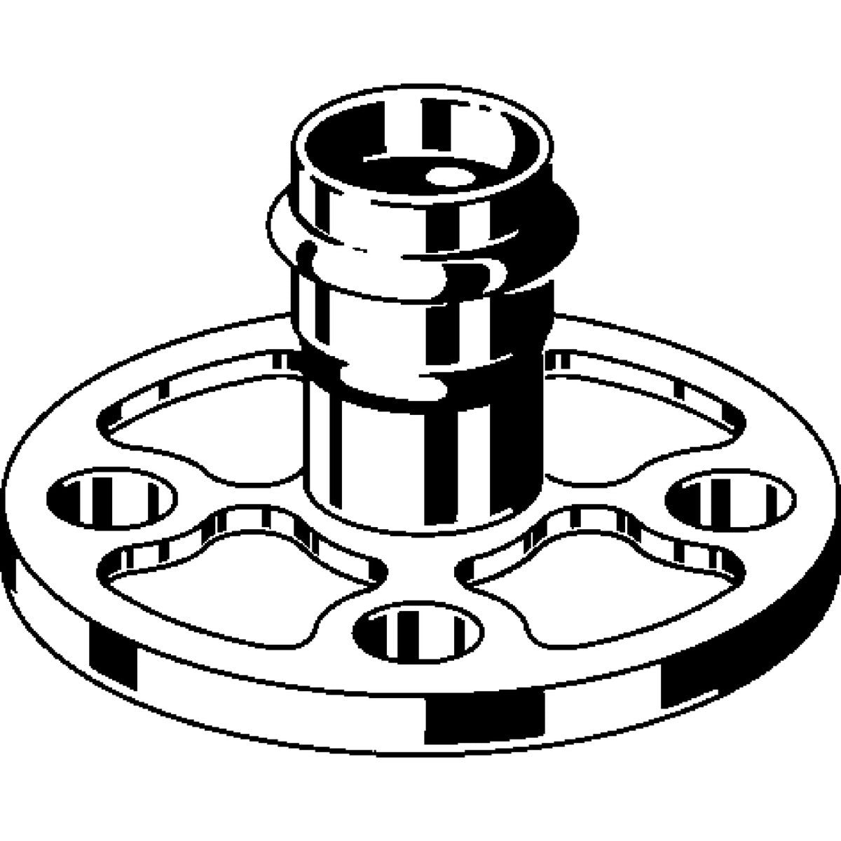 Viega 81065 (4059XL) ProPress 316 Stainless Steel Adapter Flange 2-1/2 in. Press Connection (1 Each) - 2