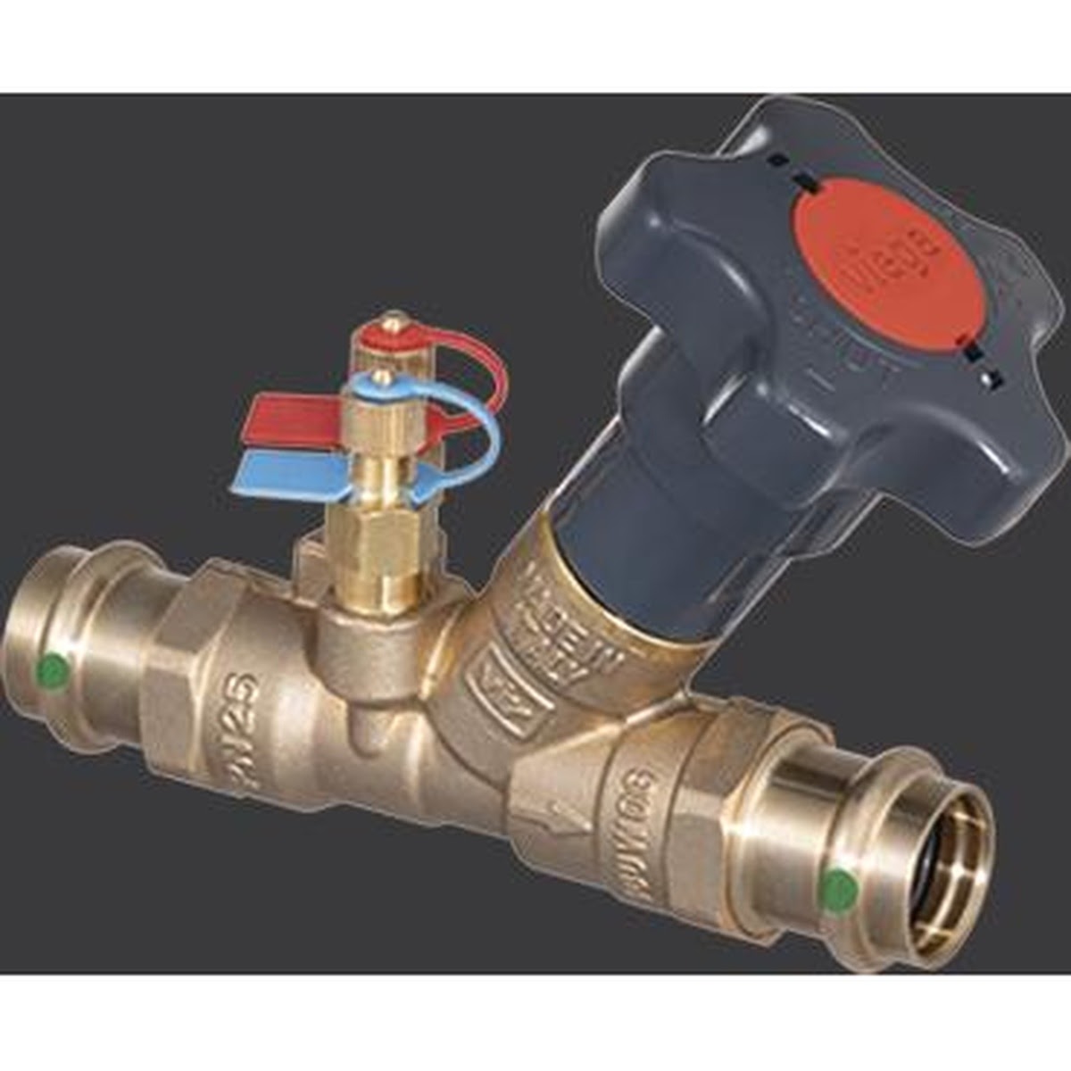 Viega 82115 (2980ZL) ProPress 3/4 in. Brass Manual Balancing Valve with Pressure/Temperature Test Port (1 Each) - 2