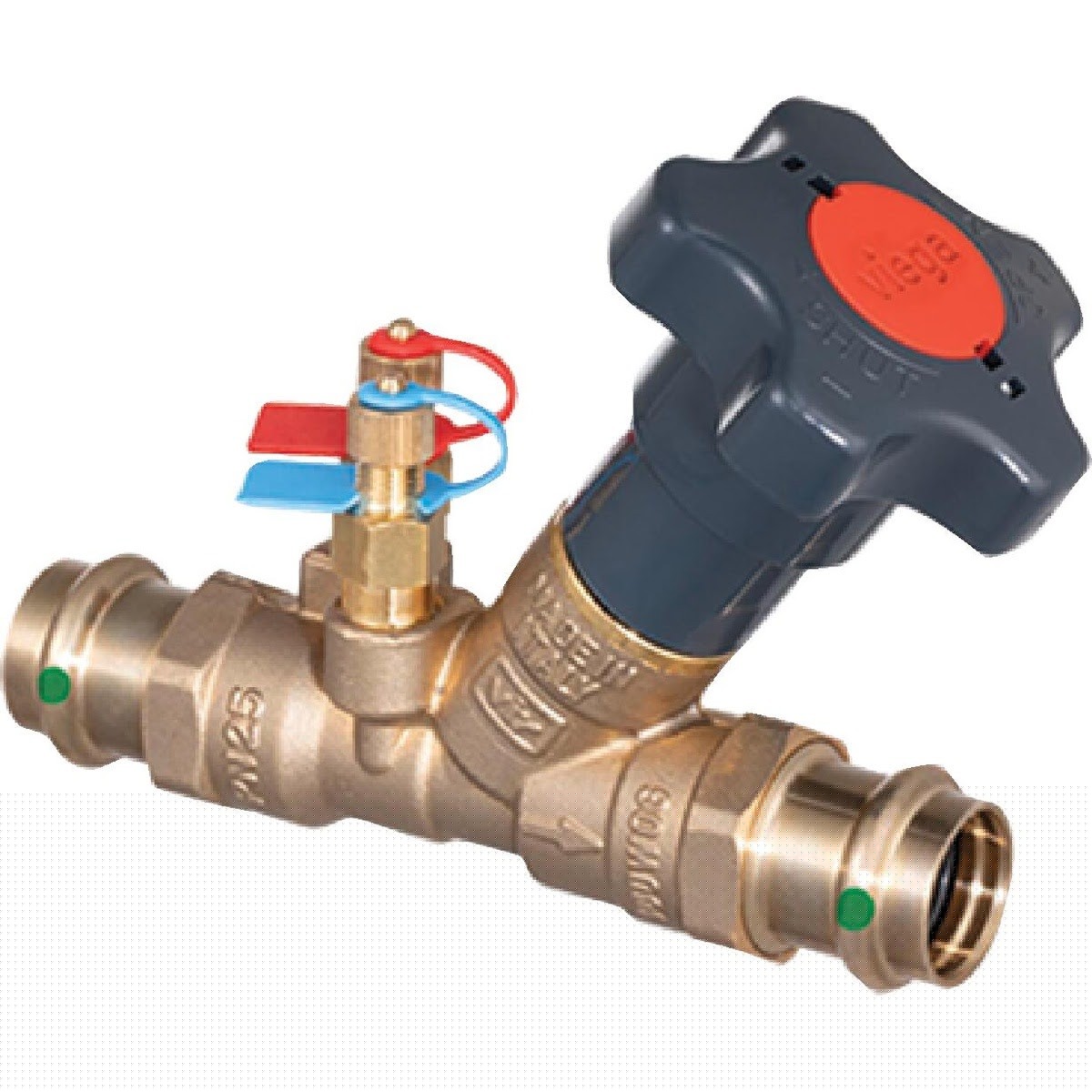 Viega 82125 (2980ZL) ProPress 1-1/4 in. Brass Manual Balancing Valve with Pressure Temperature Test Port (1 Each)