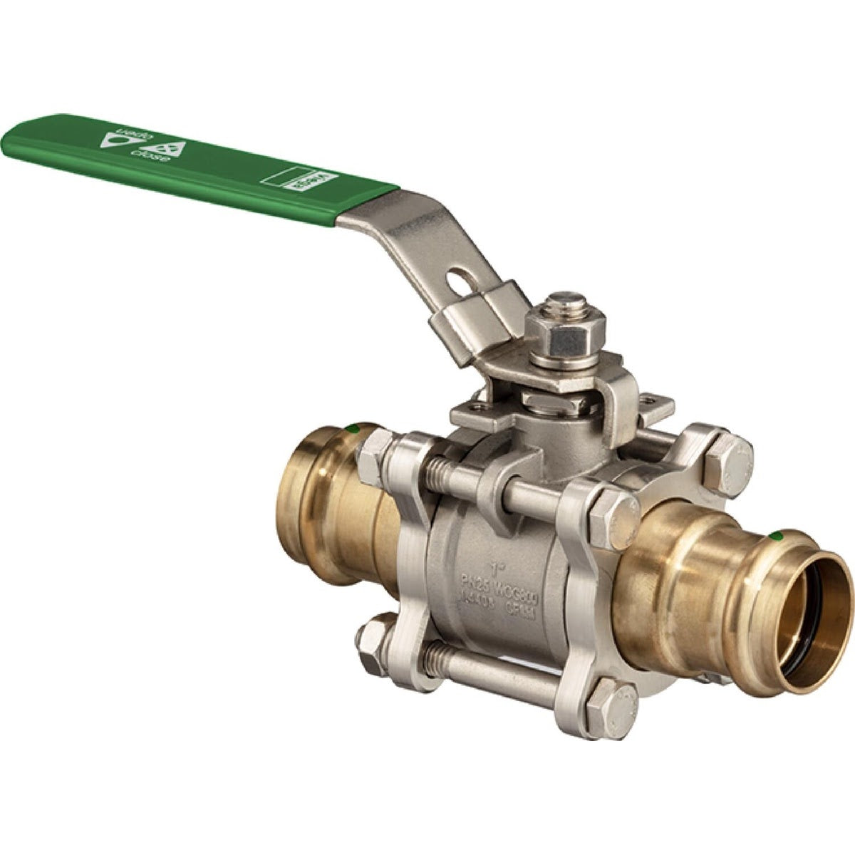 Viega 87290 (2972.1ZL) ProPress 1 1/4 in. 3-Piece Full Port Ball Valve Press x Press (1 Each)
