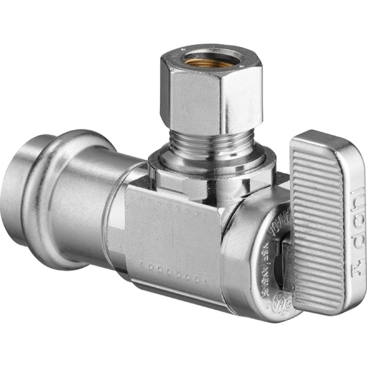 Viega 89995 (2942.3ZL) ProPress Angled Stop Valve 1/2 in Press x 3/8 in CTS Compression (1 Each)