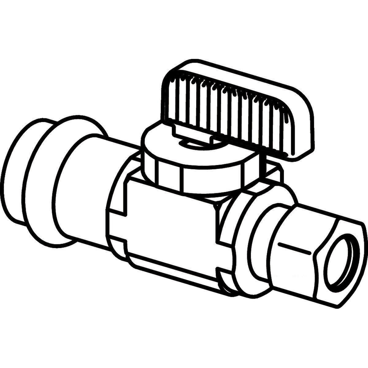 Viega 90000 (2942.4ZL) ProPress Straight Stop Valve 1/2 in Press x 3/8 in CTS Compression Nickel-Plated Brass (1 Each) - 2