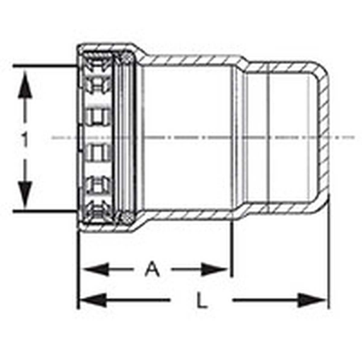 Viega 90710 (5156.1XL) MegaPress 316 Stainless Steel Press Cap 3 in. (1 Each) - 2