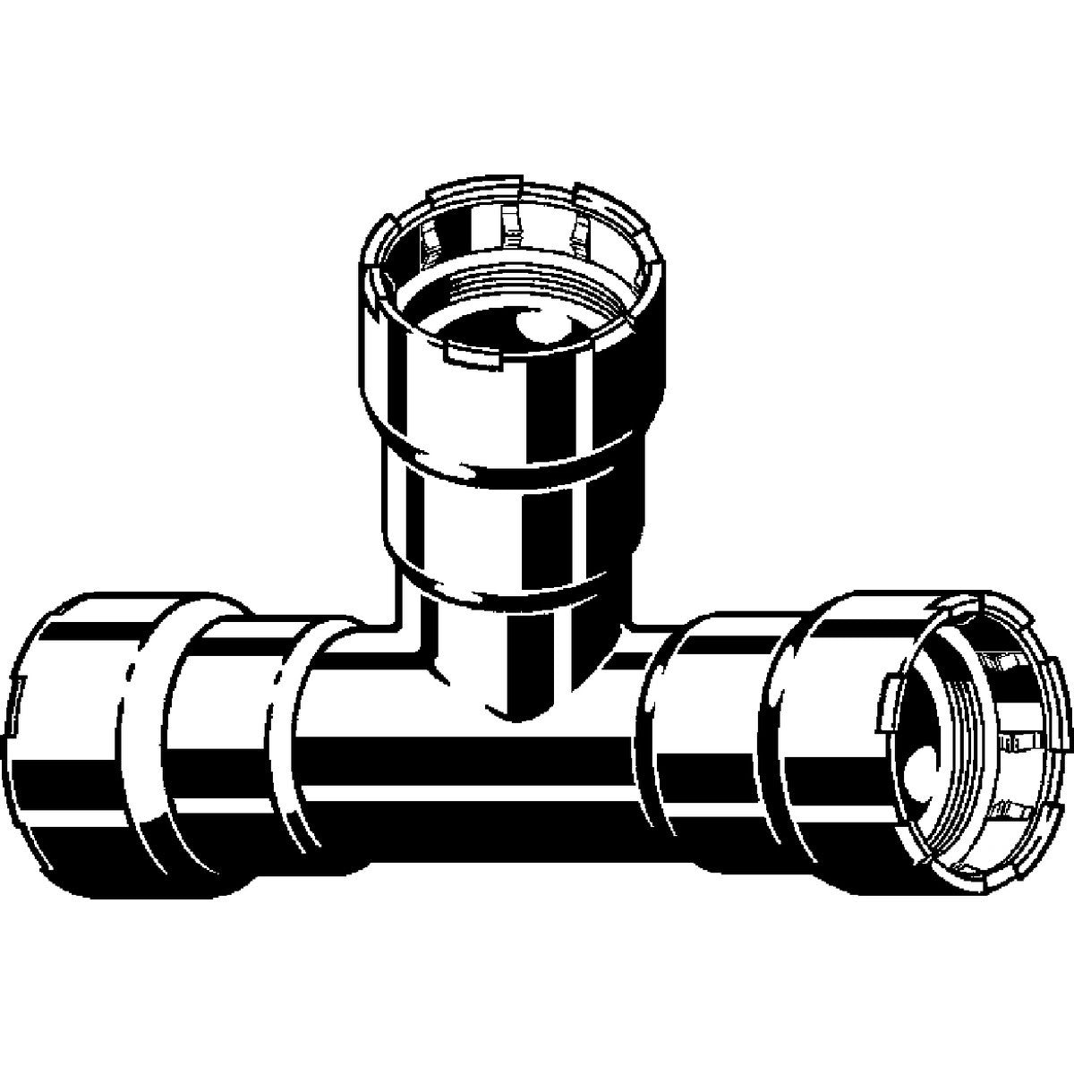 Viega 90915 (5118) MegaPress 316 Stainless Steel Press Tee 1-1/4 x 1-1/4 x 1 in. (1 Each) - 2