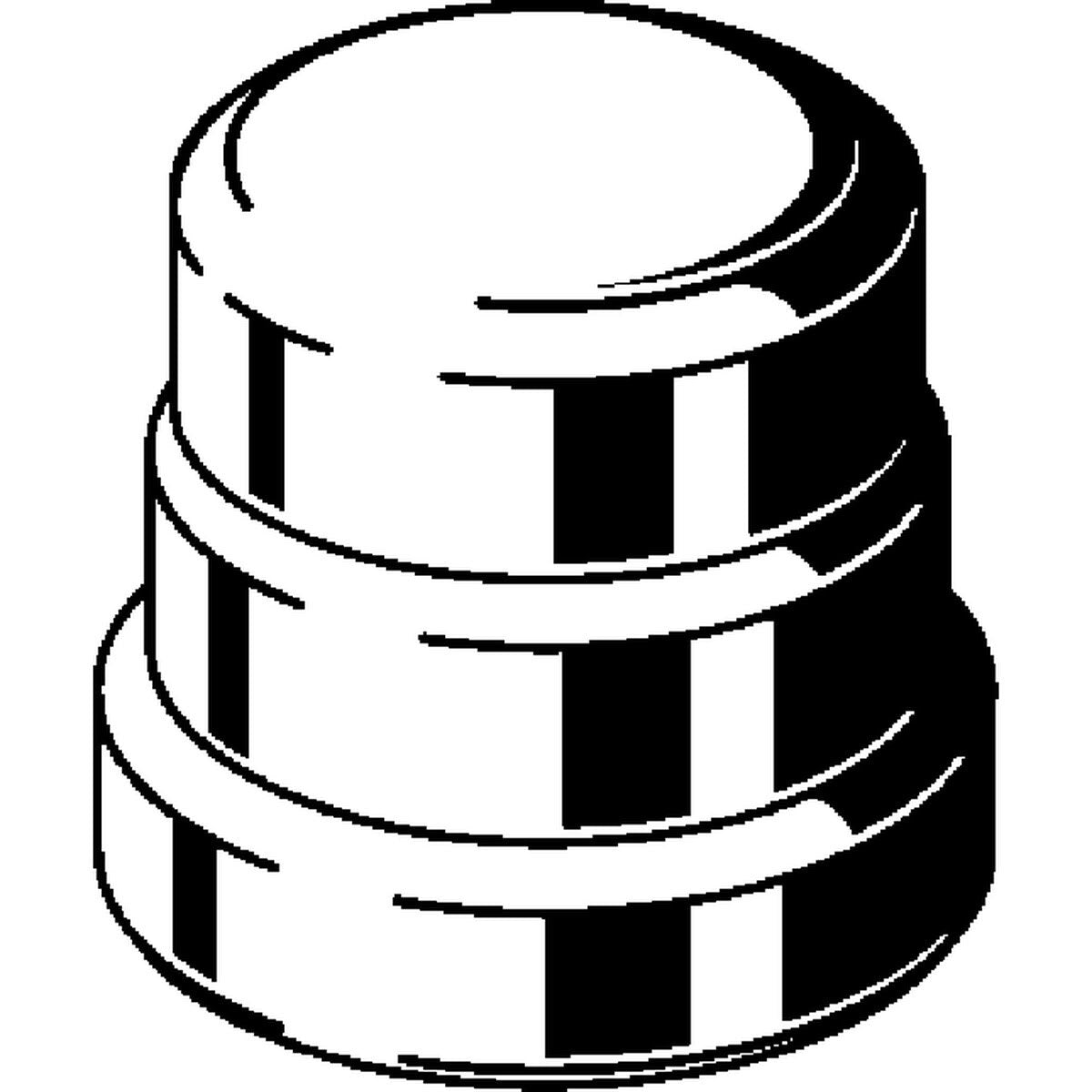 Viega 95710 (4156.1XL) MegaPress 304 FKM 3 in. Stainless Steel Press Cap (1 Pack) - 2