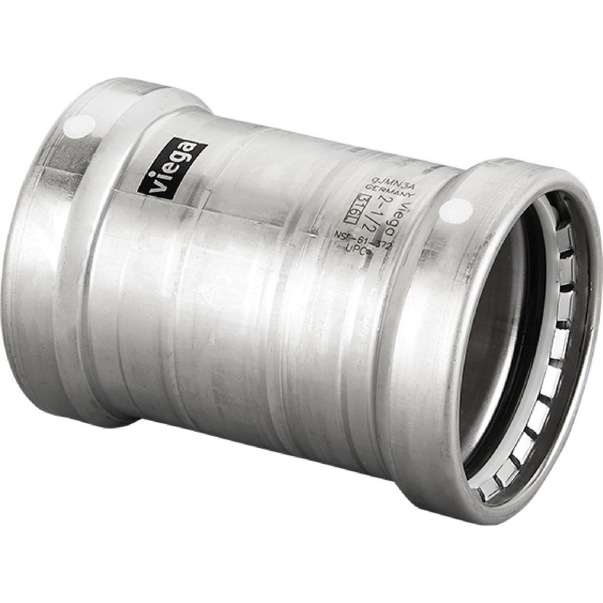 Viega 98370 (6815.5XL) 4 in x 4 in MegaPress 316 FKM Slip Coupling No Stop Press Connection (1 Each)