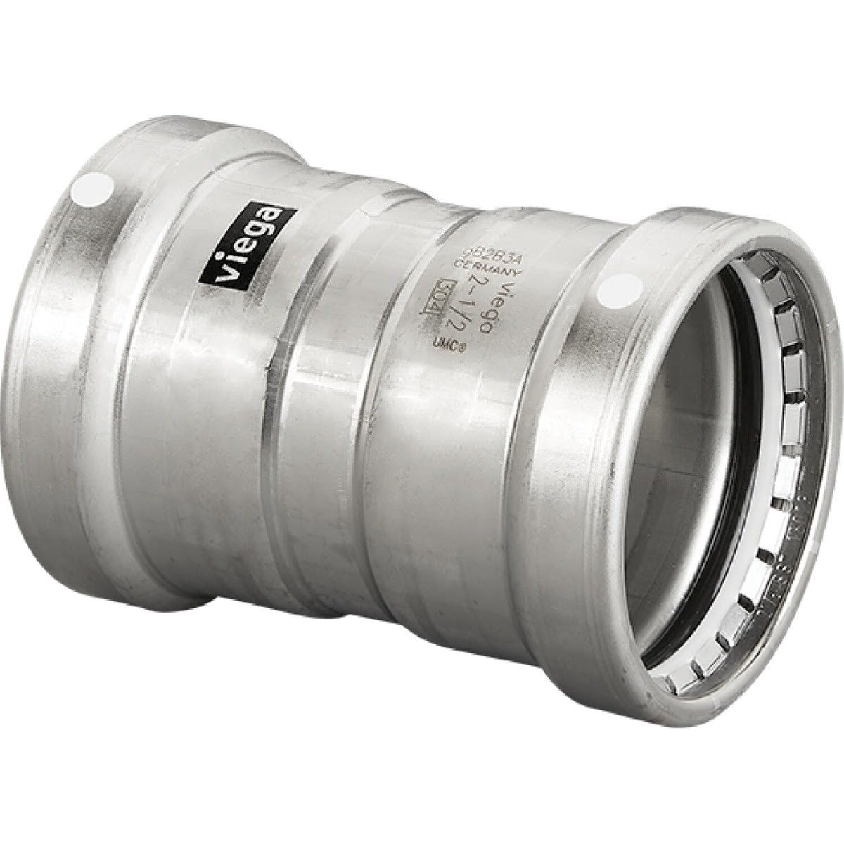 Viega 98385 (6815XL) MegaPress 316 Stainless Steel Press Coupling with Stop 4 in. x 4 in. (1 Each)