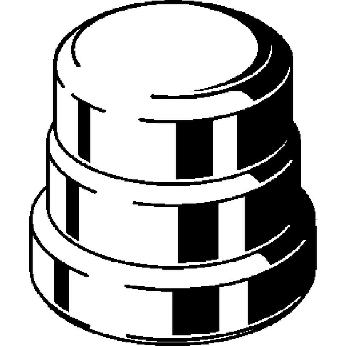 Viega 98545 (6856.1XL) 4 in. MegaPress 316 FKM Stainless Steel Press Cap (1 Each) - 2