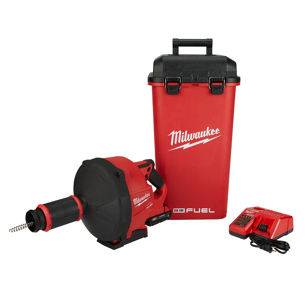 Milwaukee  2772A-21 M18 Fuel Drain Snake Drain Cleaner with Cable-Drive Kit-A