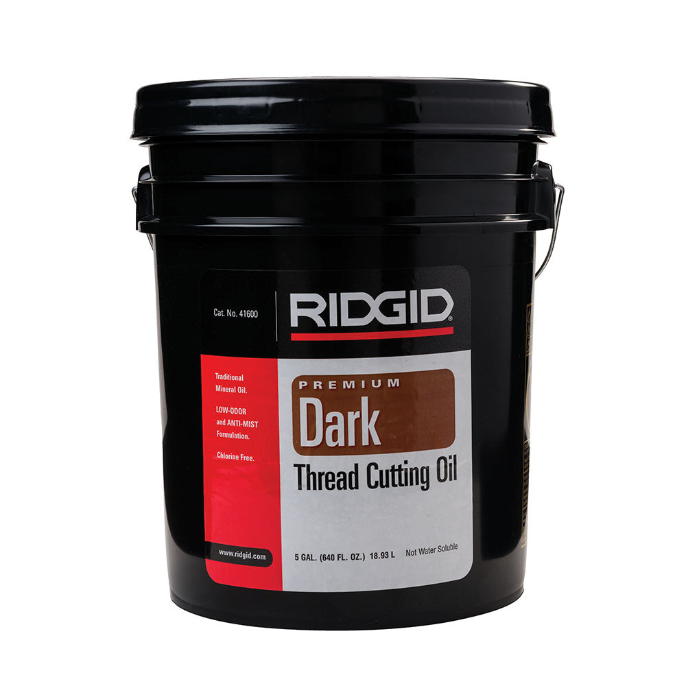 RIDGID 41600 Low Odor Anti-Misting Dark Threading Oil, 5 Gallon